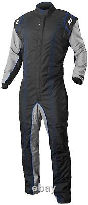 10-GK2-B-LXL CIK/FIA Level 2 Approved Kart Racing Suit (Blue, Large/X-Large)