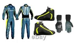 Aston Martin Go Kart Race Suit Cik/fia Level 2 Approved With Shoes & Gloves