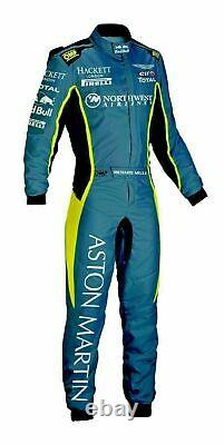 Aston Martin Go Kart Racing Suit Cik/fia Approved Customized With Free Gifts
