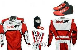 Birel Art Go Kart Race Suit Cik/fia Level 2 Approved With Shoes & Gloves