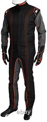 CIK/FIA Level 2 Approved Kart Racing Suit (Orange, 6X-Small)