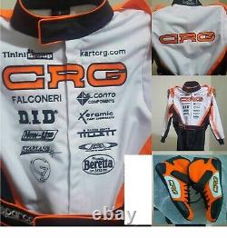 CRG Go Kart Race Suit CIK FIA Level 2 Approved with shoes and free Gloves MI 2