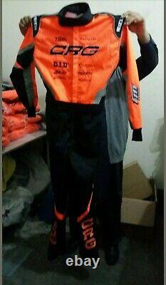 CRG ORANGE Kart Racing Suit extreme Quality with custom name embroidery