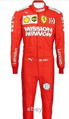 Charles Leclerc Mission Winnow Racing Suit CIK/FIA Level 2 Go Kart Racing Suit