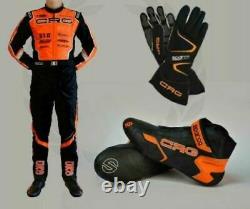 Crg Go Kart Race Suit Cik/fia Level 2 Approved With Matching Shoes & Gloves
