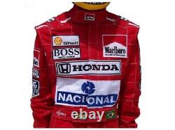 F1 Ayrton Senna Embroidery Patches 1991 model go kart karting race suit