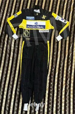 F1 Ayrton senna 1986 embroidery patches suit/ Go Kart/Karting Race/Racing suit