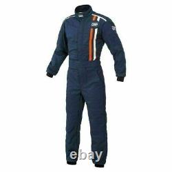 F1 Blue & White Go Kart Racing Suit CIK/FIA Level 2 Printed Karting/Driving Suit