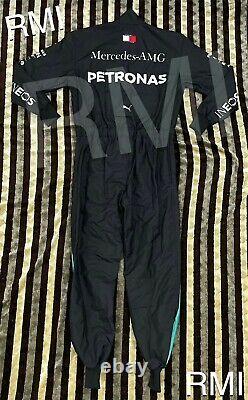 F1 Lewis Hamilton Black Mercedes-Benz Latest Style Printed Racing Suit/ Karting