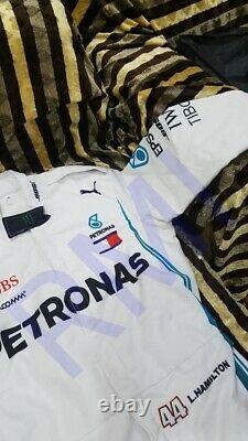 F1 Lewis Hamilton Mercedes-Benz New Style Printed Racing Suit Go Kart/karting