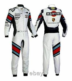 GO KART RACING MARTINI SUIT CIK/FIA Level 2 APPROVED CUSTOMIZED WITH FREE GIFTS