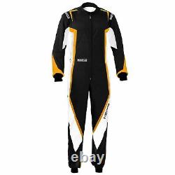 Go Kart Race Suit CIK/FIA Black White Fluro Orange Kart Racing Suit