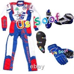 Go Kart Race Suit CIK FIA Level 2 Approved With Shoes Gloves & Free-Gift