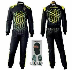 Go Kart Race Suit CIK/FIA Level 2 Black LAMBORGHINI Karting and Racing Suit