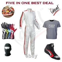 Go Kart Race Suit CIK FIA Level 2 Karting Suit Shoes Gloves & T-Shirt & Gift