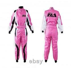 Go Kart Race Suite CIK FIA Level 2 Approved Pink Suit all Sizes With Free Gifts