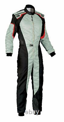 Go Kart Racing Suit Silver & Black Cik/fia Level 2 Sublimation Suit & Gifts Free