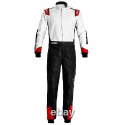 Go Kart Racing Suit -cik/fia Level 2 F1 Sparco White & Black Sublimation Suit