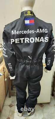 Go Karting Suit Lewis Hamilton Mercedes Petronas Racing Karting Suit Gloves free