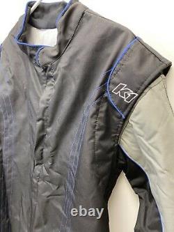 K1 Race Gear 10-GK2-B-LXL CIK/FIA Level 2 Approved Kart Racing Suit Blue Larg
