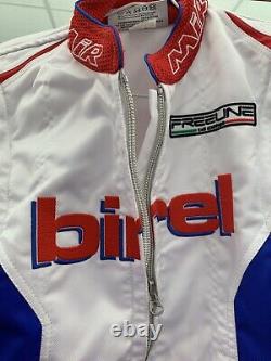Kart racing Birel 42 suit White/Blue/red Made in Italy sized international