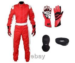 LRP Adult Kart Racing Suit White and Red CIK/FIA Level 2 Rated Suit For Go Kart