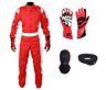 Lrp Adult Kart Racing Suit White And Red Cik/fia Level 2 Rated Suit For Go Kart