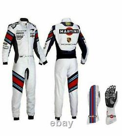 Martini Go Kart Race Suit With Matching Gloves