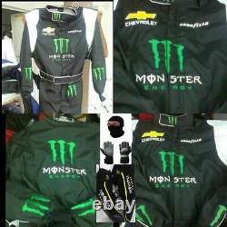 Monster Go Kart Race Suit Cik/fia Level 2 Approved With Matching Shoes & Gloves