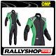 Omp Ks-3 Suit Black Fluo Green Size 60 Karting Racing Overall Cik 3 Layers Stock