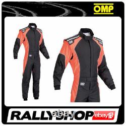 OMP KS-3 Suit Black Fluo Orange Size 60 Kart Racing Overall CIK 3 Layers STOCK