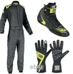 Omp Go Kart Race Suite Cik/fia Level-2 Approved With Shoes Gloves And Gift