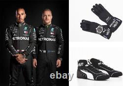 Petronas Go Kart Race Suit Cik/fia Level 2 Approved With Matching Shoes & Gloves