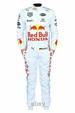 Red Bull White Go Kart Racing Suit CIK/FIA Digital Printed With Free Gifts