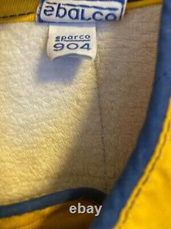 SPARCO Race Karting Suit FMK-FIA Approved 904 N Size 58 Vintage YELLOW CHECK+BAG