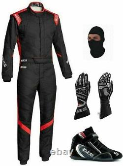 Sparco Go Kart Race Suit CIK FIA Level 2 Approved Shoes & Gloves MI 2 Karting