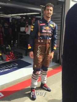 Aller Karting Racing Red Bull Brown Suit Cik/fia Niveau 2 Approuvé Avec Gifts Gratuits