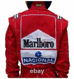 Ayrton Senna 1991 Replica Costume De Course / MC Larne F1 Personnalisé Brodé