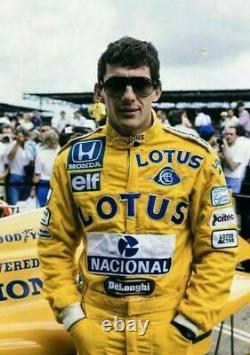 Ayrton Senna Go Kart Racing Costume Lotus Imprimé, Dans Toutes Les Tailles, Cadeaux Gratuits Comprennent