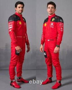 Charles Leclerc 2023 Nouvelle Combinaison de Karting Ferrari Approuvée Niveau 2 FI