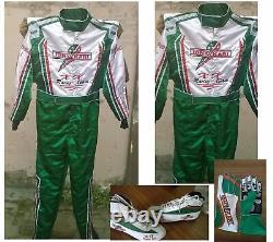 Combi de course Tonykart Go Kart approuvée niveau 2 CIK FIA Chaussures, Gants & Cagoule