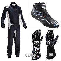 Combinaison de course de kart brodée de niveau 2 avec chaussures et gants assortis