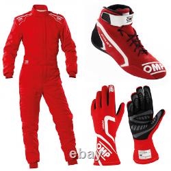 Combinaison de course de karting brodée de niveau 2 avec chaussures et gants assortis.