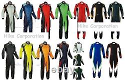 Combinaison de course de karting homologuée CIK FIA niveau 2 toutes tailles avec gants et cagoule