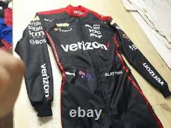 Combinaison de course de karting personnalisée Verizon (noir)
