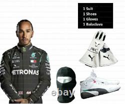 Combinaison de course pour karting Petronas approuvée Cik/fia de niveau 2 avec chaussures et gants assortis