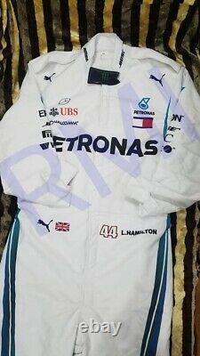 F1 Lewis Hamilton Mercedes-benz New Style Imprimé Costume De Course Go Kart/karting