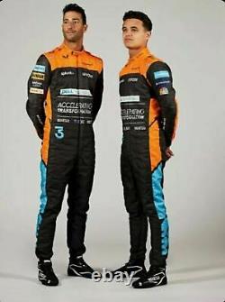 F1 Mclaren Daniel Ricciardo 2022 Suit Imprimé Go Kart/karting Race/racing Suit