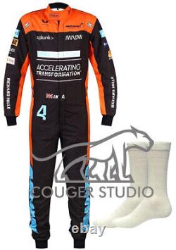 F1 Mclaren Racing Suit Cik/fia Level2 Go Kart Race Suit With Fire Resistant Sock