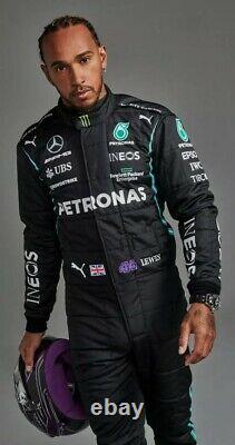 F1 Mercedes Lewis Hamilton 2021 Style Imprimé Costume De Course Go Kart/karting